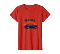 Road Trip Expert, Auto d'Epoca, Viaggi avventurosi Maglietta, Donna, Rosso, 3XL