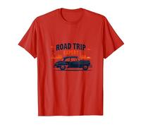 Road Trip Expert, Auto d'Epoca, Viaggi avventurosi Maglietta, Uomo, Rosso, S