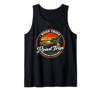 Road Trip Nient'altro Che la Strada Aperta Retro Tramonto Van Design Canotta