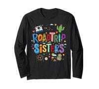Road Trip Sorelle Doodle Viaggi Avventura Maglia a Manica