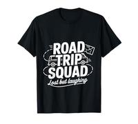 Road Trip Squad Lost But Laughing Divertimento di Viaggio Maglietta