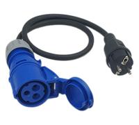 RoadEu - Adattatore da spina 230V a presa CEE 16A 3 poli - Cavo 3m 3x2,5mm² - IP44 - Ideale per camper, campeggio, barca, officina, uso esterno