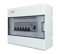 RoadEu - Centralino e quadri di distribuzione da parete 230V con Interruttore Differenziale - Interruttori magnetotermici "C" 16A e 10A - 6 Circuiti, Scatola portafusibili - Quadro di Distribuzione