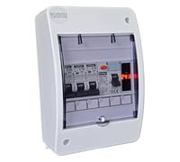 RoadEu - Interruttore di protezione della linea - Distributore di corrente 230 V - Completo di indicatore di tensione - Interruttore di sicurezza Fi - 16 A automatico e 10 A "C" 1P in una scatola