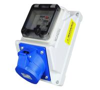 RoadEu - Presa CEE 16A e interruttore differenziale - 230V 3P Presa monofase con interruttore, presa a muro con interruttore automatico