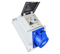 RoadEu - Presa da parete CEE 16A monofase con interruttore differenziale - Quadro elettrico IP54 230V 3 poli - Per officina, garage e uso esterno