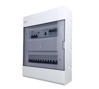 RoadEu - Quadro elettrico da parete trifase con contatore energia MID - Interruttore differenziale 40A tipo A - Interruttori automatici C10A/C16A - Quadro di distribuzione 230/400V pre-cablato