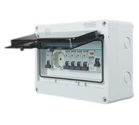 RoadEu - Scatola Portafusibili Impermeabile IP65 -Quadro Elettrico Esterno 230V con Interruttore Differenziale e Presa - Fusible "B" 16A e 10A