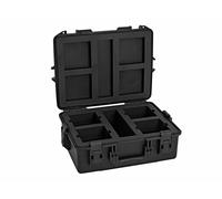 ROADINGER Custodia in Plastica per 4x AKKU UP-4 QCL Spot QuickDMX MK2 con Imbott