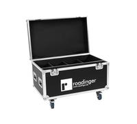 ROADINGER Flightcase 4 x LED IP Atmo Blinder 9 | PRO Flightcase con ruote girevoli per 4 x LED IP Atmo Blinder 9