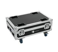 ROADINGER Flightcase 4X AKKU Bar-6 Bagliore QLC Flex QuickDMX con c