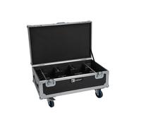 ROADINGER Flightcase 6x AKKU UP-4 QCL Spot QuickDMX MK2 with charging function and wheels
