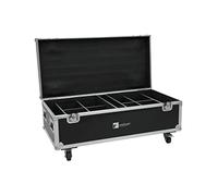 ROADINGER Flightcase - 8 batterie IP PAR 7 QCL WDMX con funzione di ricarica, per 8 batterie IP PAR 7 QCL WDMX, con funzione di ricarica