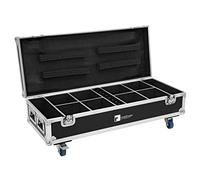 Roadinger - 8 batterie UP-4 QuickDMX con funzione di ricarica Pro Flightcase per 8 batterie UP-4, con funzione di ricarica