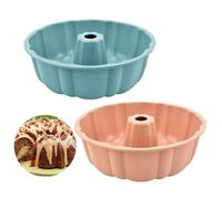 RoadLoo 2 Pezzi Stampo per Torte Silicone,Stampi in Silicone per Dolci Stampi in Silicone per Prodotti da Forno a Forma di Fiore Antiaderenti e Rilascio Rapido Tortiera Silicone 25cm