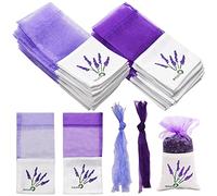 RoadLoo, sacchetti vuoti profumati alla lavanda, 40 pezzi, sacchetti di lavanda, sacchetto di cotone viola di garza, sacchetti di cotone e di Ramie viola per lavande, spezie ed erbe