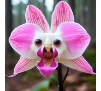 Roadoor Cat Face Orchidee Samen Seltene Orchidee Mehrjährige Blumen Samen Nicht-Gvo Duft Orchidee Samen Anziehen Kolibriden Schmetterlinge für Innenbalkon Garten im Freien H 200 Pezzi