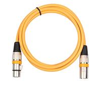 Roadoor Cavo Audio Schermato Anti-interferenza Microfono Scheda Audio Linea Audio con Colore Big Three-Core XLR 100/180cm 3pin XLR Maschio A Femmina Microfono Cavo Aux per Mixer Giallo 180 cm
