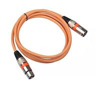 Roadoor Cavo Audio Schermato Anti-interferenza Microfono Scheda Audio Linea Audio Con Colore Big Three-core XLR 100/180cm 3pin XLR Maschio A Femmina Microfono Cavo Aux Per Mixer arancia 100 cm