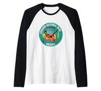 Roadrunner Bird Saguaro Parco nazionale Arizona Desert Vintage Maglia con Maniche Raglan