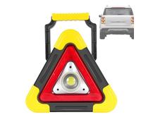 Roadside Triangle Lights - Solar LED EmergencyY Warning Light, 2 in 1 Solar Powered Warning Triangle with 4 Modes, Portable LED Work Lamp | Safety Light for Car Breakdown, Accident Repair, Roadside