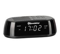 Roadstar CLR-2477 Radio Sveglia FM PLL, Porta USB a Ricarica Rapida, 2 Allarmi, Ampio Display LCD, Funzione Snooze, Timer per il Sonno, Memoria per 20 Stazioni, Nero