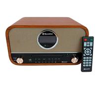 Roadstar HRA-1782NBT Attrezzatura musicale vintage, Radio Digitale FM, Lettore CD-MP3, Bluetooth, USB Registrazione e Riproduzione, AUX IN RCA, Telecomando, Connessione cuffie, Retro, Legno