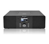 Roadstar IR-540D+BT/BK Microcatena Radio Internet Wi-Fi e Digital Dab+/ FM, lettore CD-MP3, Bluetooth, USB per la ricarica rapida, AUX IN, telecomando, connessioni cuffie, nero