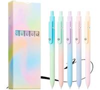 Roadtheside/Halreactody/Runaivete/Specialliy/Crucialass 5 Penne a Inchiostro Gel, Sfera Con Punta Media Da 0,7/0,5 Mm, Penna Ad Asciugatura Rapida per Una Scrittura Fluida, Nebula Cute(1Set,0.5MM)