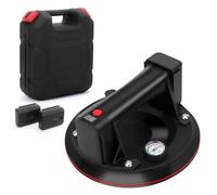 Roadtime 8" Sollevatore elettrico a ventosa per piastrelle,2 batterie e manometro,max. 200kg/440BLS,Sollevatore di aspirazione con contenitore di utensili portatile,per vetro, piastrelle, marmo