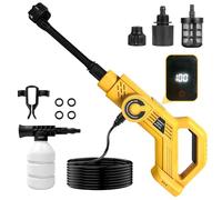 Roadtime Rondella ad alta pressione senza fili per batteria DeWalt da 20 V (senza batteria), 4,2 kg/min, motore senza spazzole, pistola a pressione portatile, 4 marce, con ugello da 6 in 1, tubo da 5