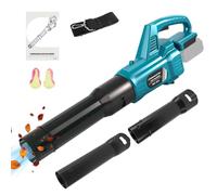 Roadtime Soffiatore foglie a batteria per Makita da 18 V (senza batteria), ventilatore violento per auto, ventola turbo e 2 tubi rimovibili, ventilatore violento, ventilatore a getto d'aria portatile