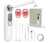 Roadtime Tonsil Stone Remover,Set di rimozione della pietre di mandorle in 2 testine di aspirazione, doccia bocca a 5 velocità, 9 pezzi rimuovi calcoli tonsillari per mandorle sane e alito fresco
