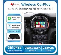 Road Top Wireless CarPlay Android Auto per BMW NBT EVO X5 F15 X6 F16 2014-2020 X1 F48 2016-2020 con NBT ID4-Black