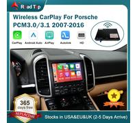 RoadTop Wireless CarPlay per Porsche Boxster 718 Macan Cayman Cayenne 911/918 PCM3.0 3.1 2008-2015 con Android Auto Mirror Link