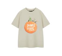 Roald Dahl Beige James and The Giant Peach T-shirt a maniche corte Unisex Bambin
