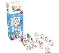 Roald Dahl - Gioco di carte Find It Fast, età 5+, 2-4 giocatori, gioco di dadi per famiglie, blu e bianco