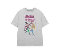 Roald Dahl Grigio Charlie and The Chocolate Factory T-shirt a maniche corte Unis