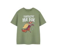Roald Dahl Opzioni di maglietta grafica | T-shirt girocollo a maniche corte | Abbigliamento con personaggi dei cartoni animati per bambini | Merchandise classico, Fantastico Mr Fox, 7-8 Years