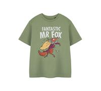 Roald Dahl Verde Fantastic Mr Fox T-shirt a maniche corte Unisex Bambini