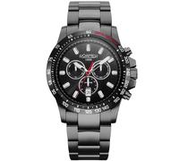 Roamer Orologio da uomo cronografo al quarzo 861837 Rimini acciaio inossidabile, Nero/Nero/Nero - 861837 44 55 20, Bracciale