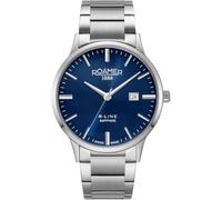 Roamer Date Watch R-Line Classic, Blu, 43, cinghia