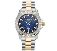 Roamer Deep Sea 200 - Orologio analogico da uomo con quadrante blu 860833 47 45 70, marrone chiaro::blu, Cinturino