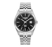Roamer Orologio da uomo analogico al quarzo Amalfi Gents 852833 acciaio inossidabile, Argento/Argento/Nero - 852833 41 55 20, Bracciale