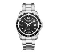 Roamer Orologio da uomo analogico al quarzo Nautic 100 862844 acciaio inossidabile, Argento/Nero/Nero - 862844 41 55 20, Bracciale