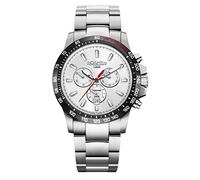 Roamer Orologio da uomo cronografo al quarzo 861837 Rimini acciaio inossidabile, Argento/Nero/Argento - 861837 41 15 20, Bracciale