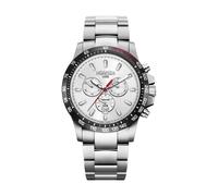 Roamer Orologio da uomo cronografo al quarzo Rimini 861837 - Acciaio Argento/Nero/Argento Bracciale