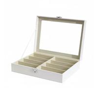 RoamTerroe Custodia per Occhiali da Realizzata in Pelle PU con Elegante Design Espositivo Divisori Interni per Occhiali Chiusura in Metallo Sicura E Morbido
