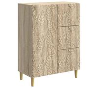 Roanoer Credenza in rovere Sonoma, 66 x 34,5 x 90 cm, comò in legno | Sottile spazio per sala da pranzo e corridoio. Con 3 cassetti, vano e ante per un ordine elegante in stile vintage.