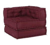 Roanoer Divano modulare da pavimento, in cotone, marrone, 70 x 70 x 54 cm | Elemento imbottito flessibile per soggiorno e camera da letto: morbido cuscino da pavimento per rilassarsi